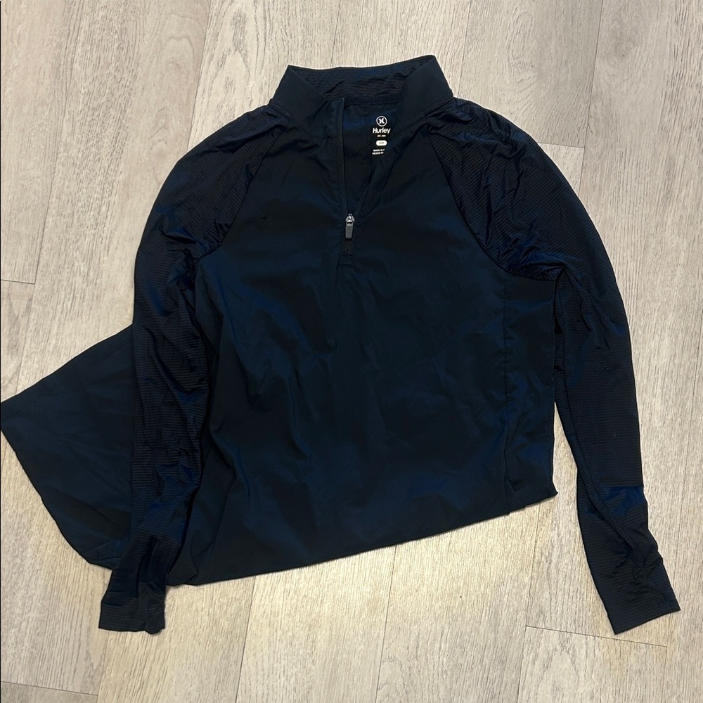 Hurley Swim SPF Black Quarter-Zip Dress